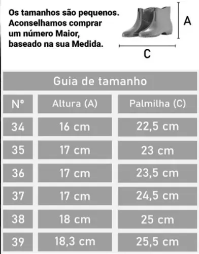 Galocha Bota Rca Pat Limpeza E Faxina Cano Curto Fem