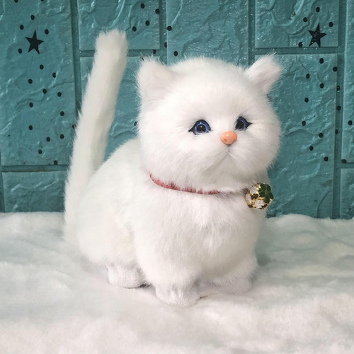 Muñeca Grande De Labrador Blanco Con Forma De Gato Maullido