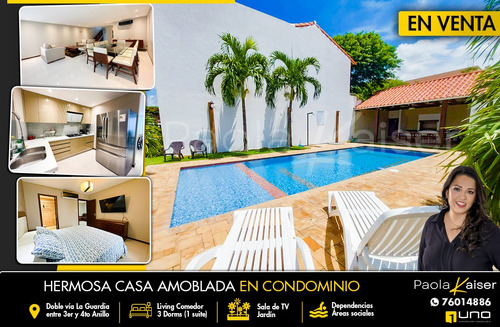 Imagen 1 de 19 de Hermosa Casa Amoblada En Venta, Condominio Castilla La Mancha