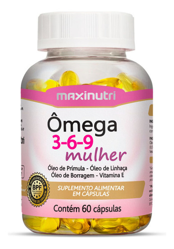 Kit C2 Ômega 3-6-9 Mulher Suplemento - Maxinutri Neutro