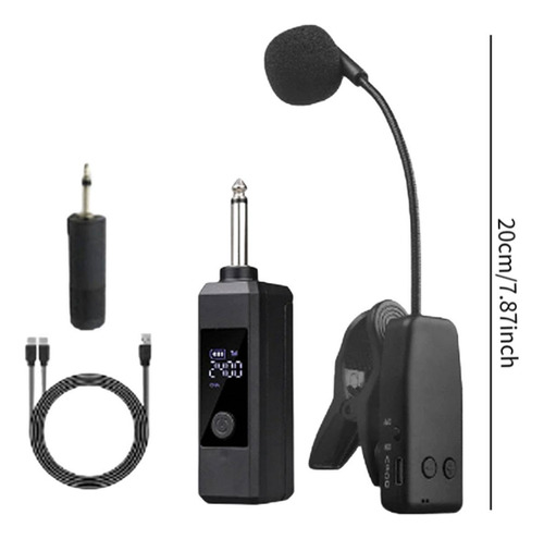 Micrófono De Instrumento Con Clip, Receptor De 6,5 Mm