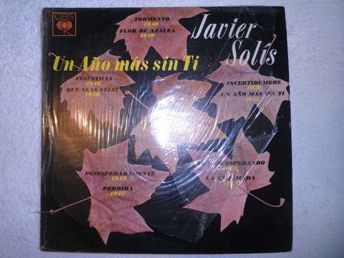 Disco De Vinilo 12'' Javier Solis - Un Año Mas Sin Ti (1961)