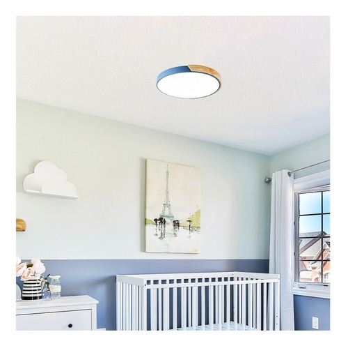 Imagen 3 de 4 de Lámpara led de pared, techo Serlux Panel LED Redondo Cerchio 18W color azul 220V-240V por 1 unidad