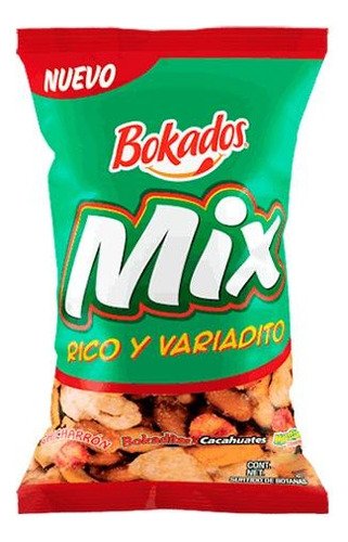 Mix Verde Bokados Rico Y Variadito (5 Bolsas De 85 Gr. C/u).
