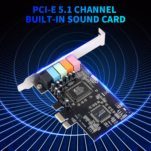 New Tarjeta De Sonido Pci-e Cmi8738 De 5.1 Canales Con