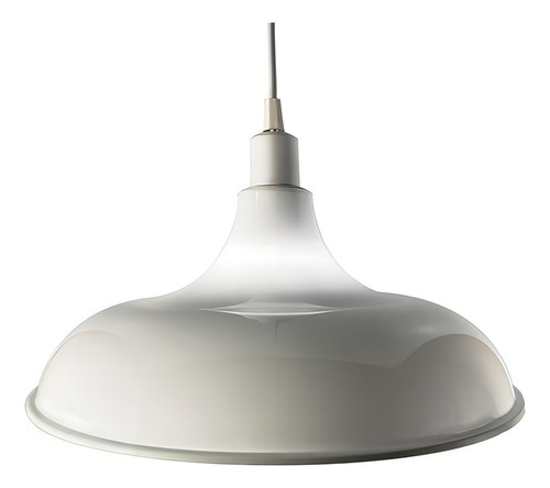 Kit Utron 5 Luminárias Pendente Prato Bedd Retrô 32cm Branco