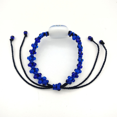 Imagen 6 de 7 de Pulsera Tejida Chaquiron Azulejo