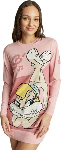 Sudadera Larga Casual Invernal Mujer Looney Tunes 1155689