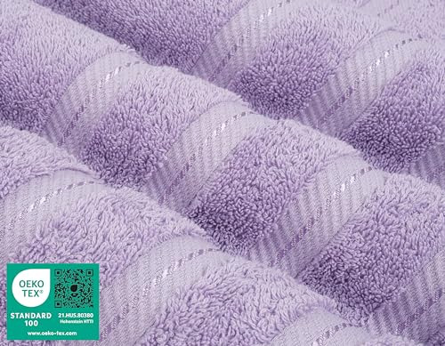 Toallas De Baño Jumbo Lavables 35x70 Cm 100% Algodón Lilas