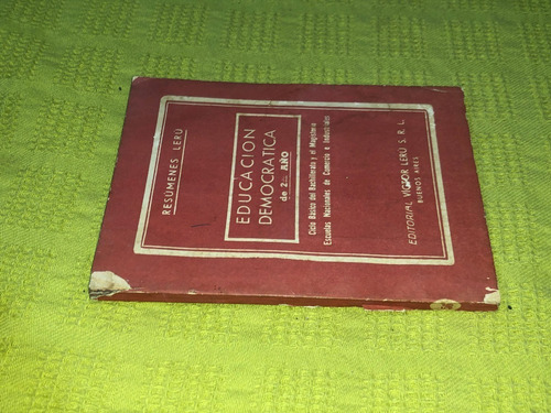 Educación Democrática 2°año / Resúmenes Lerú - Lerú (Usado)