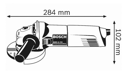 Imagen 8 de 10 de Amoladora Angular 115mm Bosch Professional Gws 8-115 P 800w