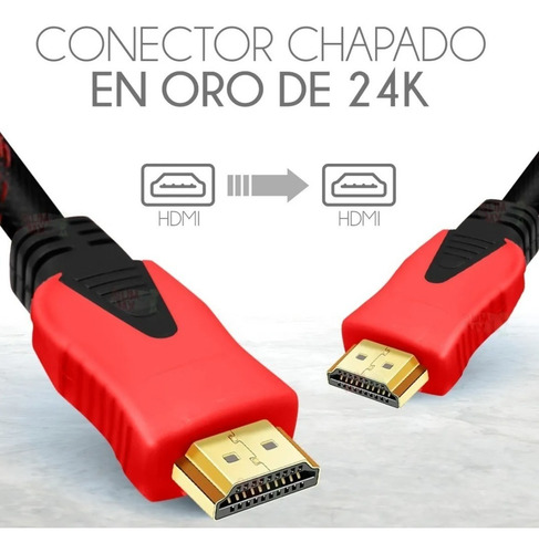 Imagen 3 de 8 de Cable Hdmi Full Hd 4k 1080p Reforzado Con Malla 15 Metros