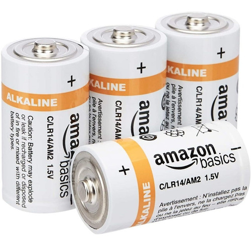 Amazonbasics C Cell Everyday 1.5 Volt Alkaline Batteries - P