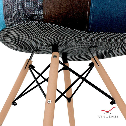 Imagen 6 de 8 de Silla Poltrona Eames Patchwork Calgary Vincenzi R2739
