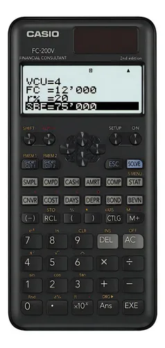 Calculadora financiera casio fc 100v 2025 precio