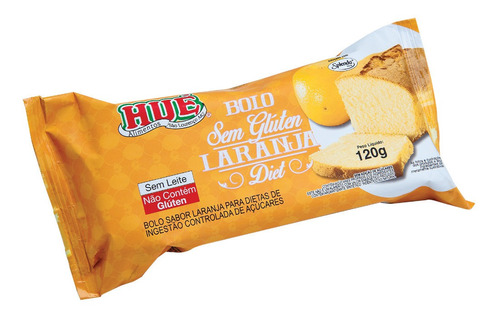 Bolo De Laranja Zero Hué Diet, Sem Glúten E Sem Lactose 120g