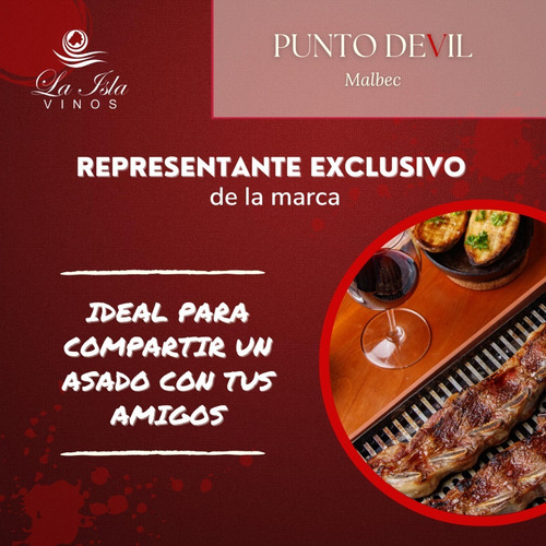 Imagen 2 de 10 de Vino Punto Devil Malbec 750ml. San Huberto