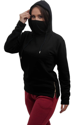 Buzo Ninja Mujer Slim Fit Hoodie Con Capucha Moda Urbana A29