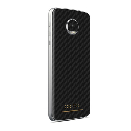 Adesivo Skin Proteção Fibra Carbono Moto Z2 Z3 Play Traseira