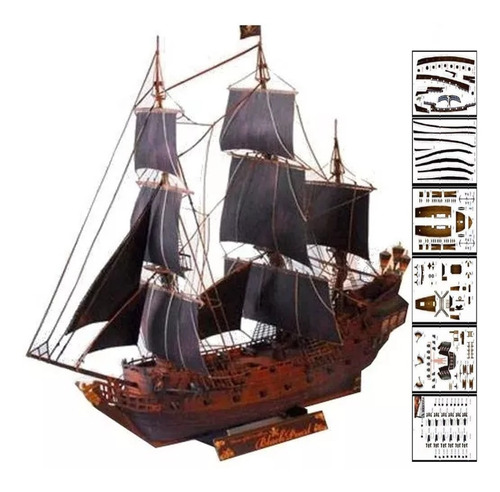 Perla Negra Piratas Del Caribe - Papercraft ( Envío X Email)