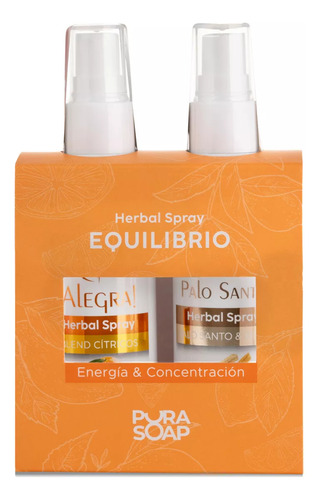 Aceites Esenciales Spray Aroma Ambientes Duo Equilibrio Pura Soap