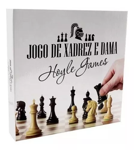 Jogo De Xadrez E Dama Tabuleiro Oficial Madeira Gaveta 29x29