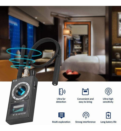 Detector Antiespías Gps + Cámaras Rf/láser/magnético