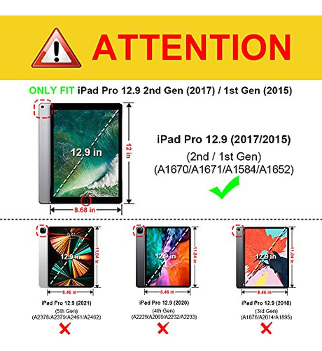 Capa Folio Fintie Para iPad Pro 12.9 (2ª Geração) 2017/12.9