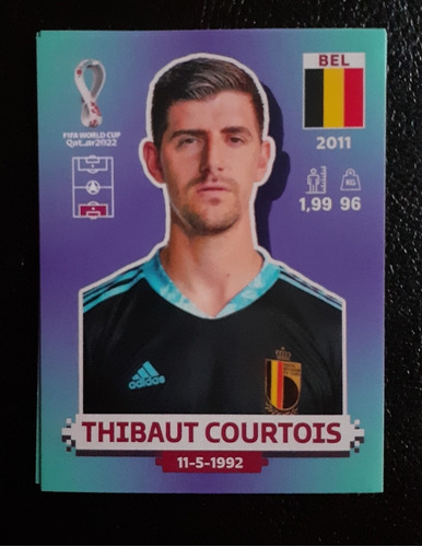 Figurita Mundial Qatar 2022 Azul Europea Thibaut Courtois