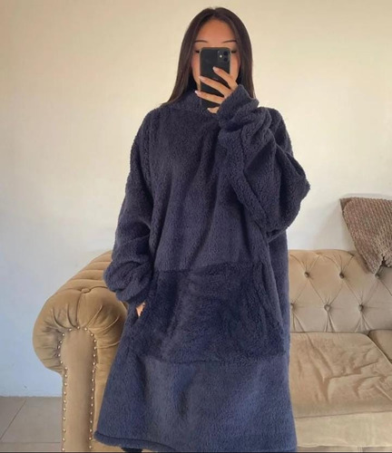 Maxi Buzo Manta Peluche Teddy Unisex