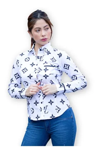 Blusa Camisa Louis Vuitton Blanca Para Mujer