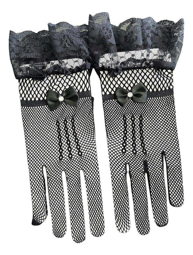 ª Elegantes Guantes Cortos De Encaje Guantes De Boda A La