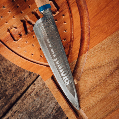 Combo Xeneize Tabla Asador + Cuchillo Asado Boca Jr