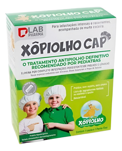 Xô Piolho Cap Infantil - Touca + Pente Removedor Grátis