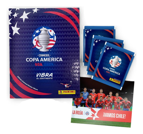 Pack Álbum Tapa Dura + 25 Sobres - Copa América 2024