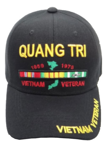 Gorra De Béisbol Negra Quang Tri Vietnam Veteran New