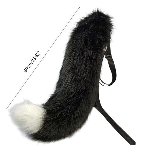 Diadema Ajustable De Piel Con Forma De Cola De Lobo (10 #mol