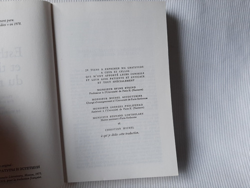 Imagen 4 de 8 de Esthetique Et Theorie Du Roman Mikhail Bakhtine Gallimard
