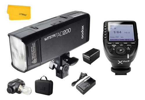 Flash Strobe Ttl Ad200 200ws 2.4g Hss Con Batería De Litio X