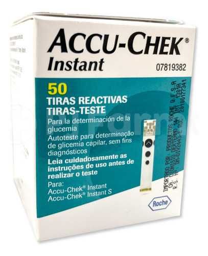 50 Tiras Cintas Glicemia Accu-chek® Instant 