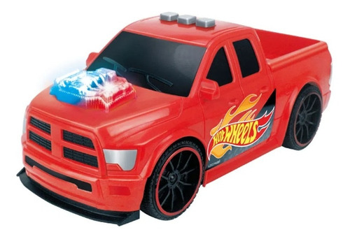 Carrinho Hot Wheels Pick Up Dodge Ram Vermelho C/ Luz E Som