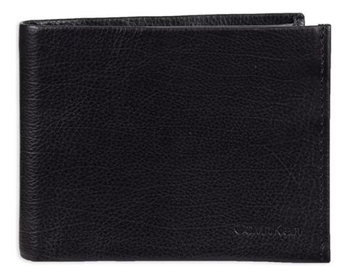 Cartera Hombre Piel Calvin Klein Bloqueo Rfid Color Negro