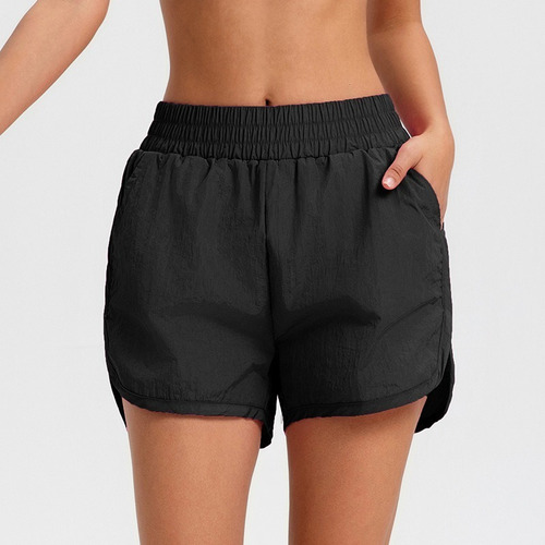 Pantalones Cortos Deportivos Transpirables De Cintura Alta P