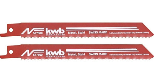 Hojas Para Sierra Sable 153mm Metal 2 Unidades Kwb Einhell 