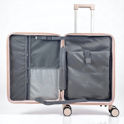 Valija Carry On Cabina Avion Equipaje De Mano 20 Rígida 8032 Rosa Claro