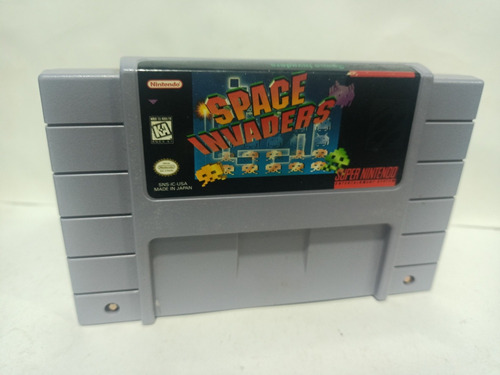 Space Invaders Para Super Nintendo Snes, Usado.