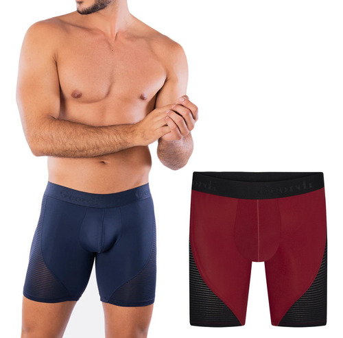 Ropa Interior Masculina Boxer De Microfibra Deportivo Largo