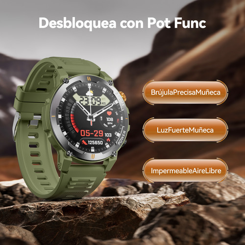J300 Smartwatch Deportivo - 100+ Modos De Deporte, 7 Días De Batería, Ip68 Impermeable, Monitoreo De Salud & Llamadas Bluetooth Para Aventureros