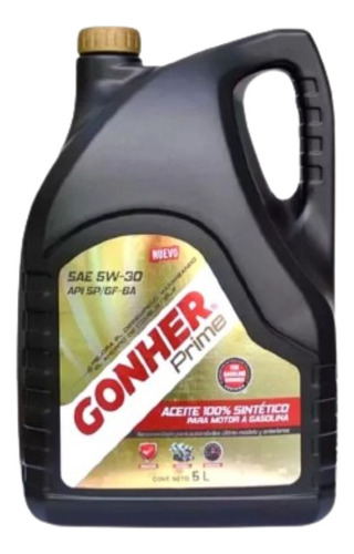 Aceite Motor 5w30 100% Sintetico Go Prime 5 Lts Gonher