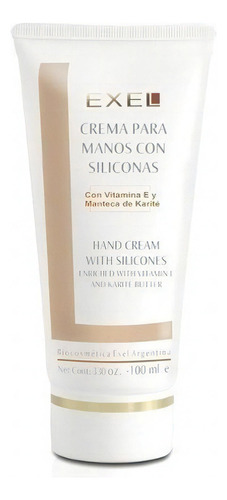 Creme para mãos Karite Silicone Vitamina E Exel X 100gr